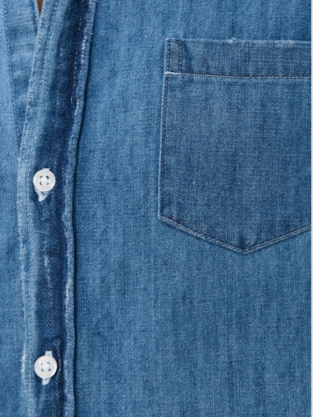 Frank & Eileen Eileen Denim Relaxed Fit Button-Down Shirt Size Large - Picture 14 of 15